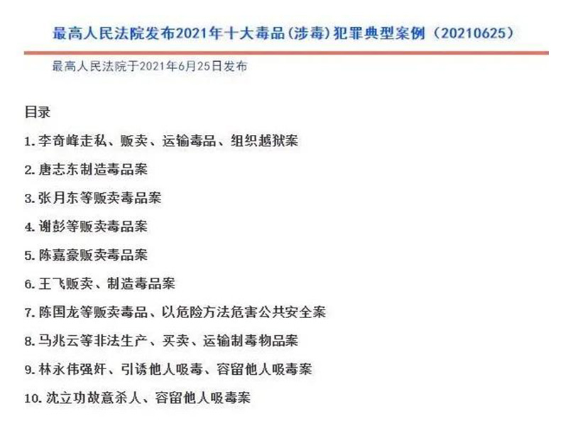 瀛和成都所曹德兵律師代理案件入選最高人民法院十大毒品（涉毒）犯罪典型案例